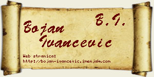Bojan Ivančević vizit kartica